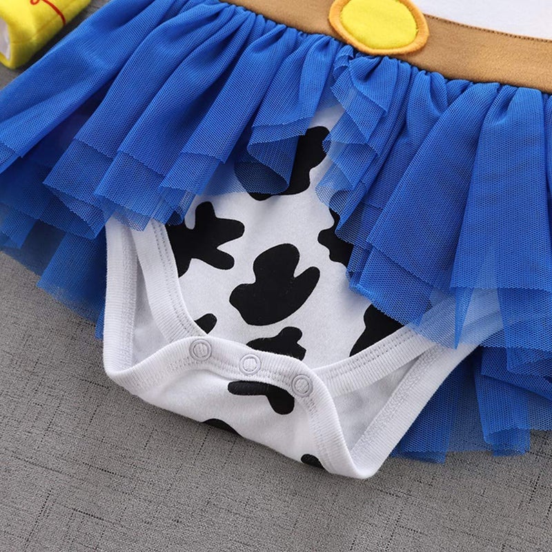 MYRISAM Jessie Costumes for Baby Toddler Girls Princess Birthday Cowgirl Tutu Bodysuit Romper Tutu Dress w/Headband - Image 5